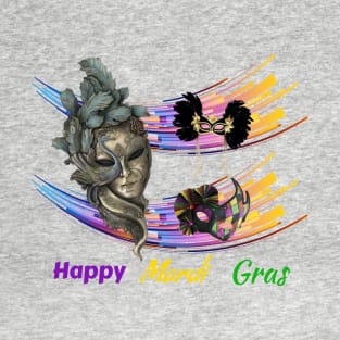 Colorful Mardi Gras Mask T-Shirt